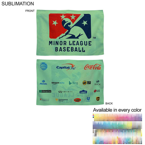 Microfiber Dri-Lite Terry Team and Sponsorship Towel, 12x18, Sublimated Edge to Edge 2 sides