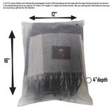 Personalized Plaid Wool Blanket, 50x60, with Lasered logo patch, NO SETUP CHARGE