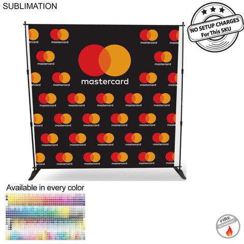 Business 8' Backdrop, Media Wall, with Full Color Graphics, Photos, NO SETUP CHARGE