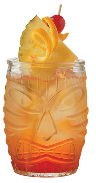 Tiki 16oz clear glass