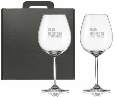 Diva Burgundy 20.7oz Schott Zwiesel set of 2 in Raven gift box