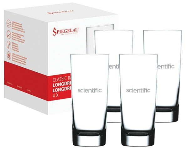 Spiegleau Classic Bar Longdrink 12-2/3oz crystal set of 4 in a retail gift box