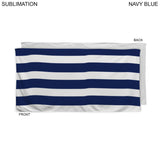 72 Hr Fast Ship - Cabana Stripe Sublimated, Heaviest Weight, Plush Velour Terry Beach Towel, 30x60