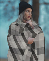 Personalized Plaid Wool Blanket, 50x60, with Lasered logo patch, NO SETUP CHARGE