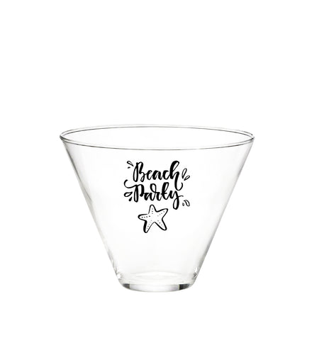 Stemless Martini 13.5oz clear glass