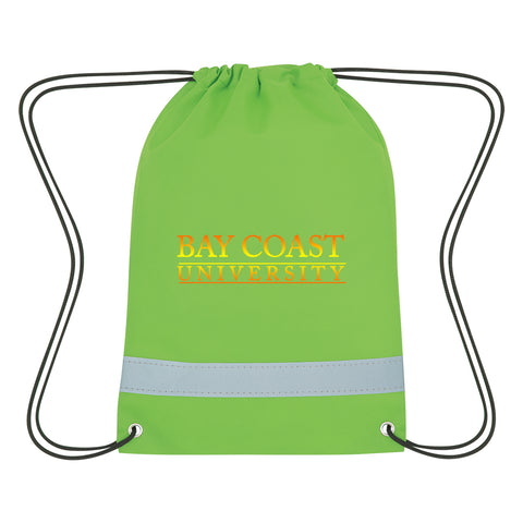 Lil' Bit Reflective Non-woven Drawstring Bag