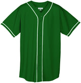 Wicking Mesh Button Front Jersey with Braid Trim