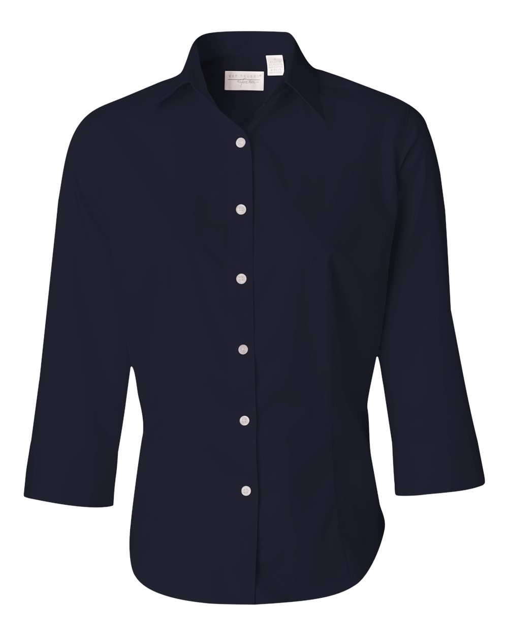 Van Heusen Women's Three-Quarter Sleeve Baby Twill Shirt