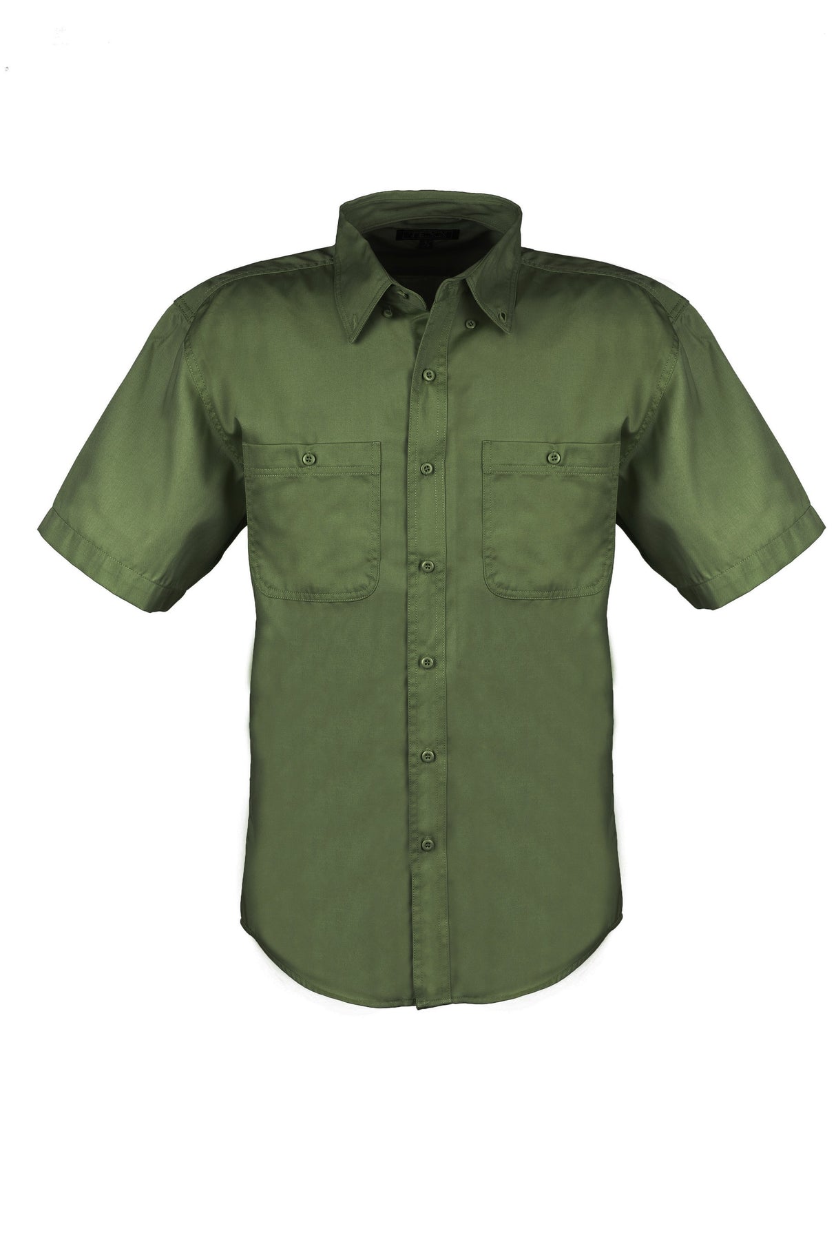 Men's Cotton Blend Twill Short Sleeve Shirt Tall (GREEN) (LT-3XLT)