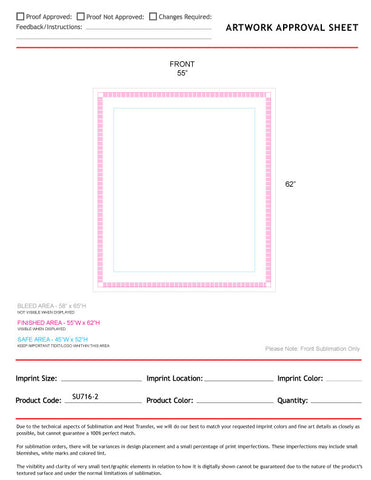 72 Hr Fast Ship - Tapestry Throw Blanket with Fringed Edges, 55