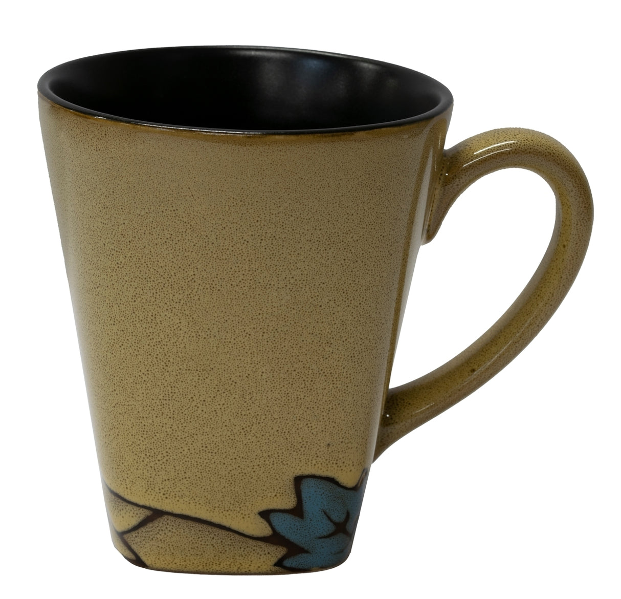 ~Vines 16oz 2tone caramel/black mug in a Black Leaf Gift box