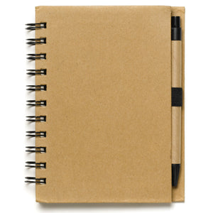 "Cruz" Larger Size Recycled Jotter Notepad Notebook with Recycled Paper Pen