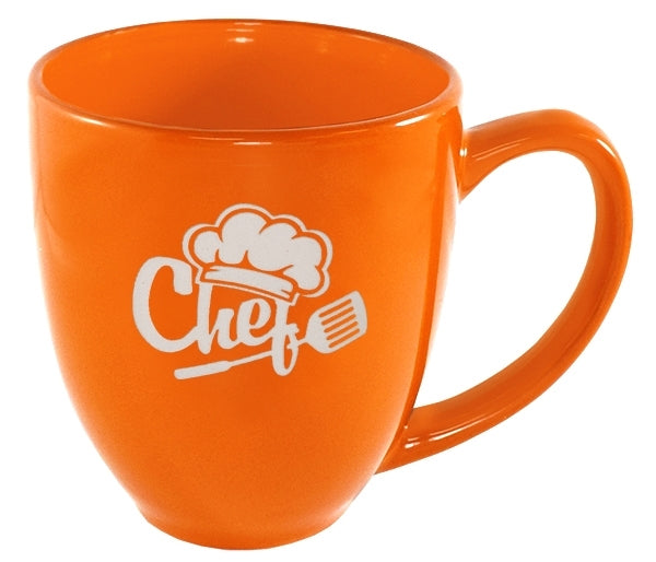 Bistro 16oz orange mug - Etched