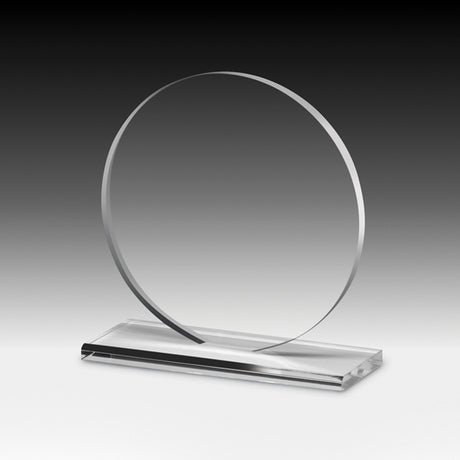 Elegant Round Acrylic Laser Engraved Award (6"x 6 1/4")