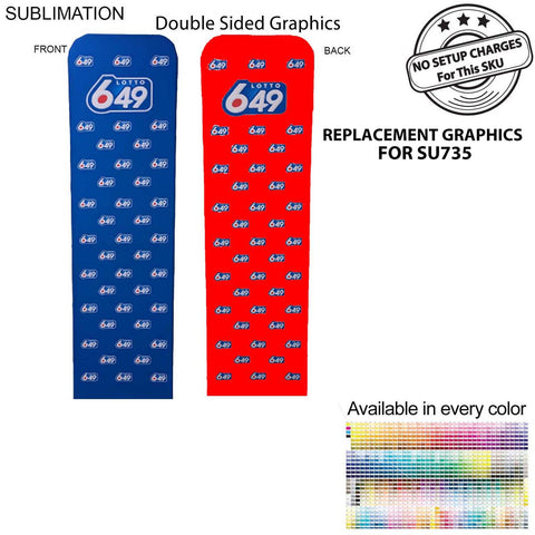 Replacement Full Color Graphics Double Sided for 2'W x 90