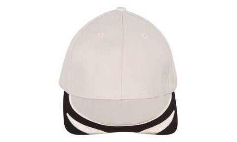 Brushed Heavy Cotton Cap w/Embroidered Peak Trim