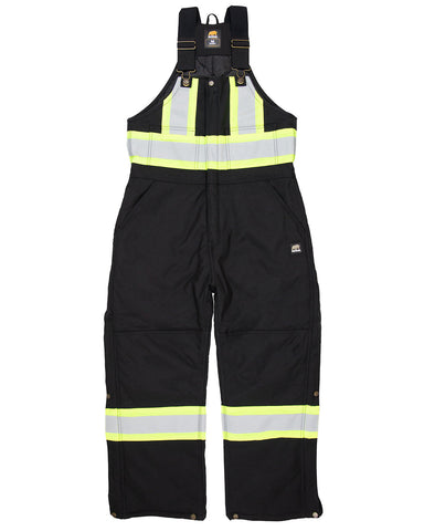 Berne Apparel Men's Safety Striped Arctic Insulated Bib Overall