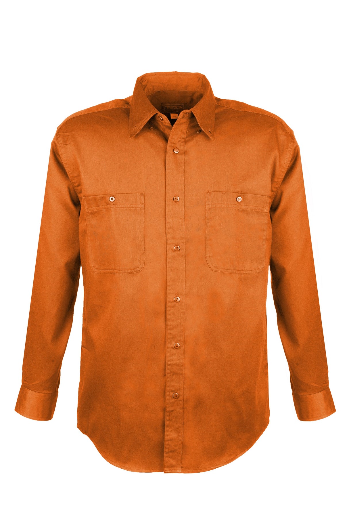 Men's Cotton Blend Twill Long Sleeve Shirts Tall (ORANGE) (LT-3XLT)