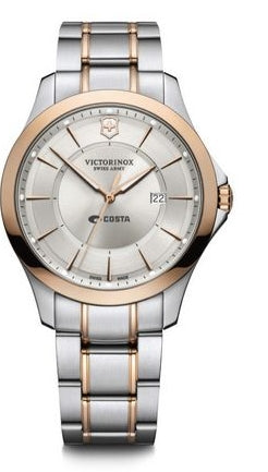 Alliance Silver Two-Tone Dial Stainless Steel Bracelet Watch