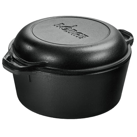Lodge® 5 qt Cast Iron Double Dutch Oven