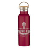 21 Oz. Full Laser Tipton Stainless Steel Bottle With Bamboo Lid