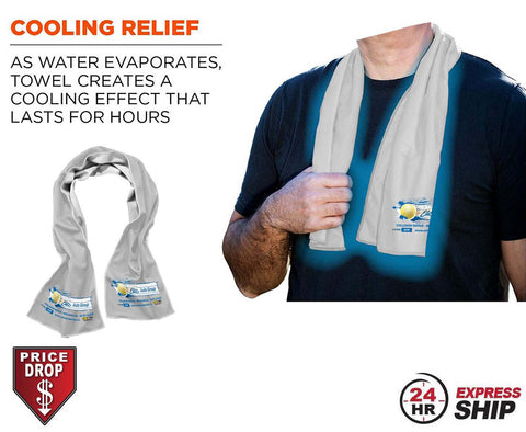 24 Hr Express Ship - White Cooling Towel, 12