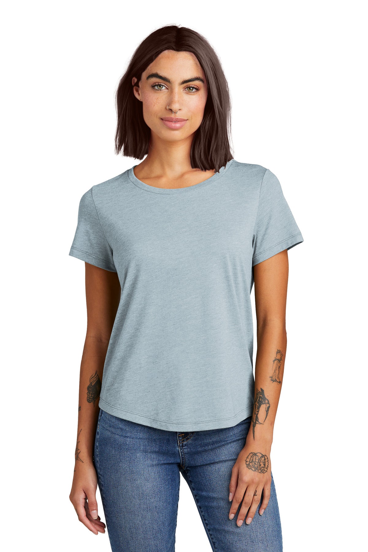 Allmade Women's Relaxed Tri-Blen Scoop Neck Tee