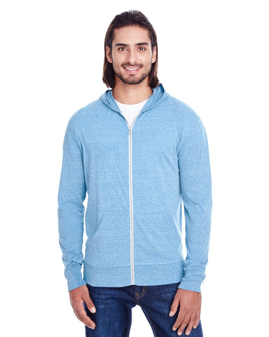 000236 THREADFAST Unisex Triblend Full-Zip Light Hoodie