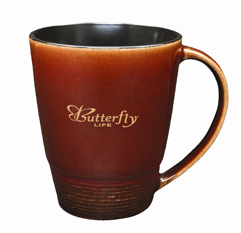 Chambray 14oz 2tone brown/black mug