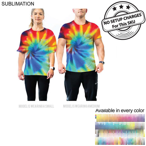 Sublimated Unisex T-Shirt with Tie Dye Background, NO SETUP CHARGE