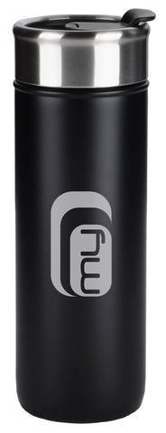 Kingston 18oz black stainless steel vacuum tumbler with lid