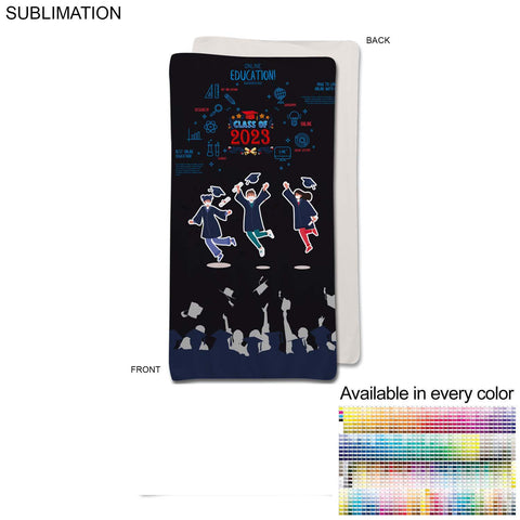 Graduation Blanket in Ultra Soft and Smooth Microfleece, 30x60, Stadium size, Sublimated