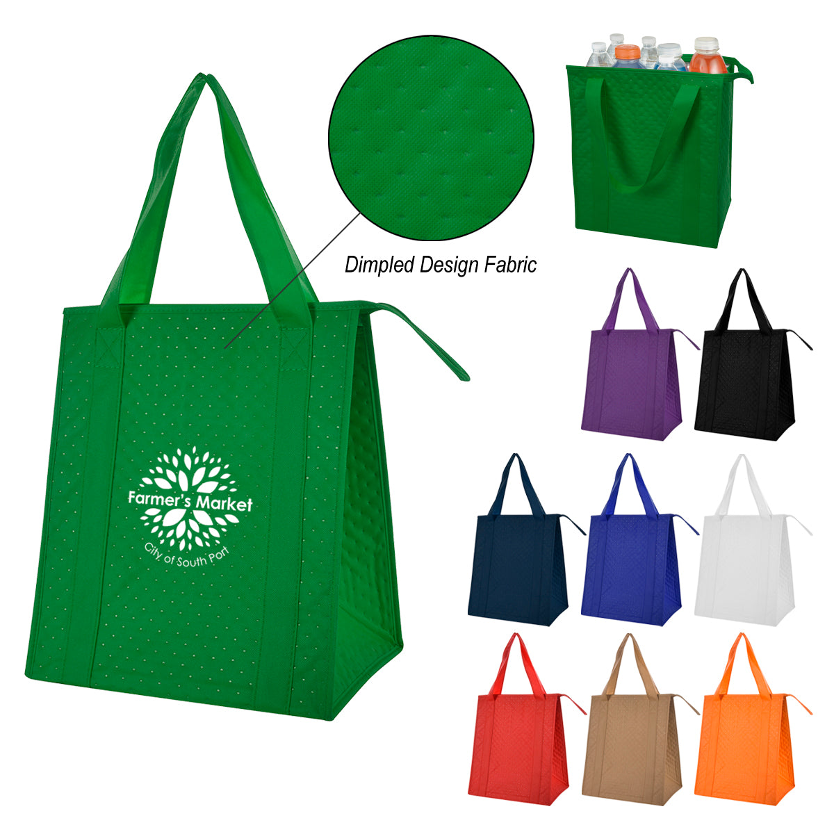 Dimples Non-woven Cooler Tote Bag