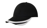 Brushed Heavy Cotton Cap w/Embroidered Peak Trim