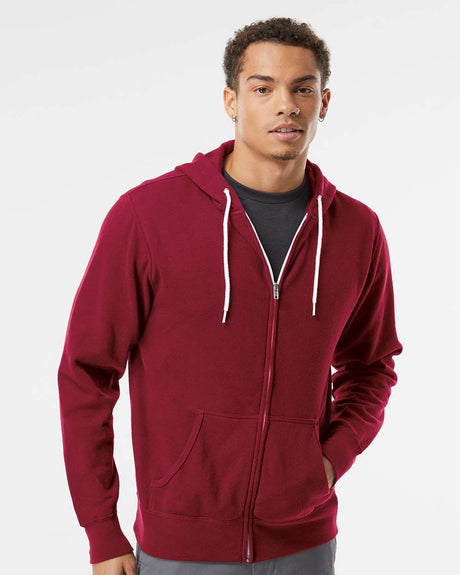 Independent Trading Co. Unisex Lightweight Full-Zip Hooded Sweatshirt