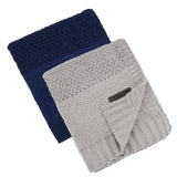 72 Hr Fast Ship - Crochet Knit Blanket, 50x60, with Lasered logo patch, NO SETUP CHARGE