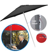 7' Solar USB Market Umbrella