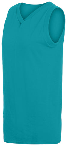 Ladies' Sleeveless V-Neck Poly/Cotton Jersey