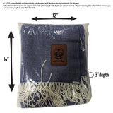 24 Hr Express Ship - Denim Beachy Cottage Blanket, 50x60, with Lasered logo patch, NO SETUP CHARGE