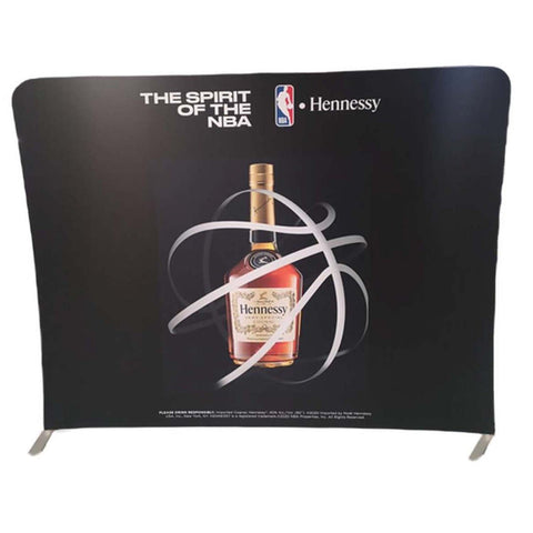 24 Hr Express - 8'W x 8'H EuroFit Straight Wall Display Kit, with Full Color Graphics Double Sided