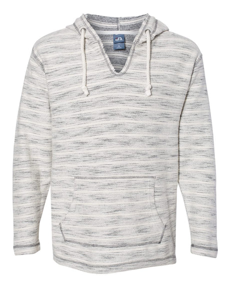 J. America Baja French Terry V-Neck Hooded Pullover