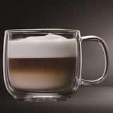 Barista Collection, 16.7oz double wall clear Borosilicate Glass Café Latte mug