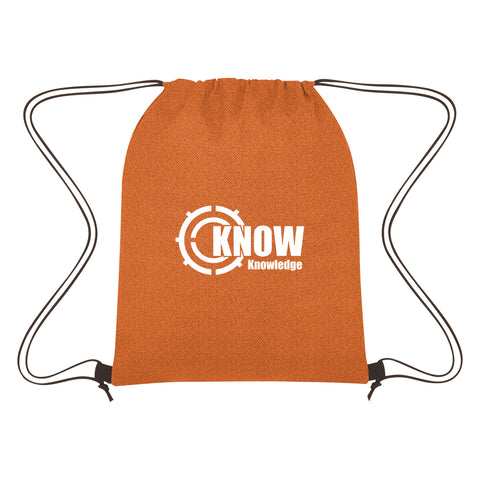 Heathered Non-woven Drawstring Backpack