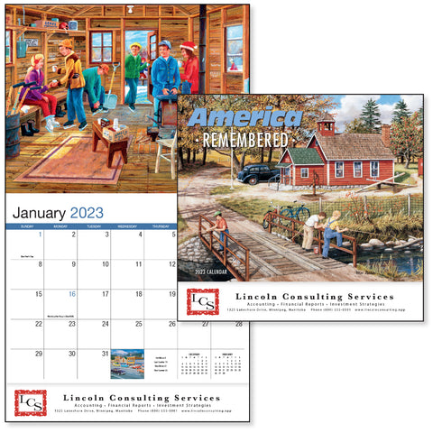 America Remembered Appointment Calendar - Stapled