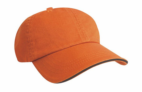 Unconstructed Chino Washed Cotton Twill Cap w/Sandwich Bill