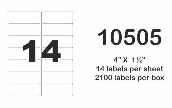 ZERO WASTE Laser Sheets- 100% recycled paper (4" x 1.5" -14 labels per sheet)