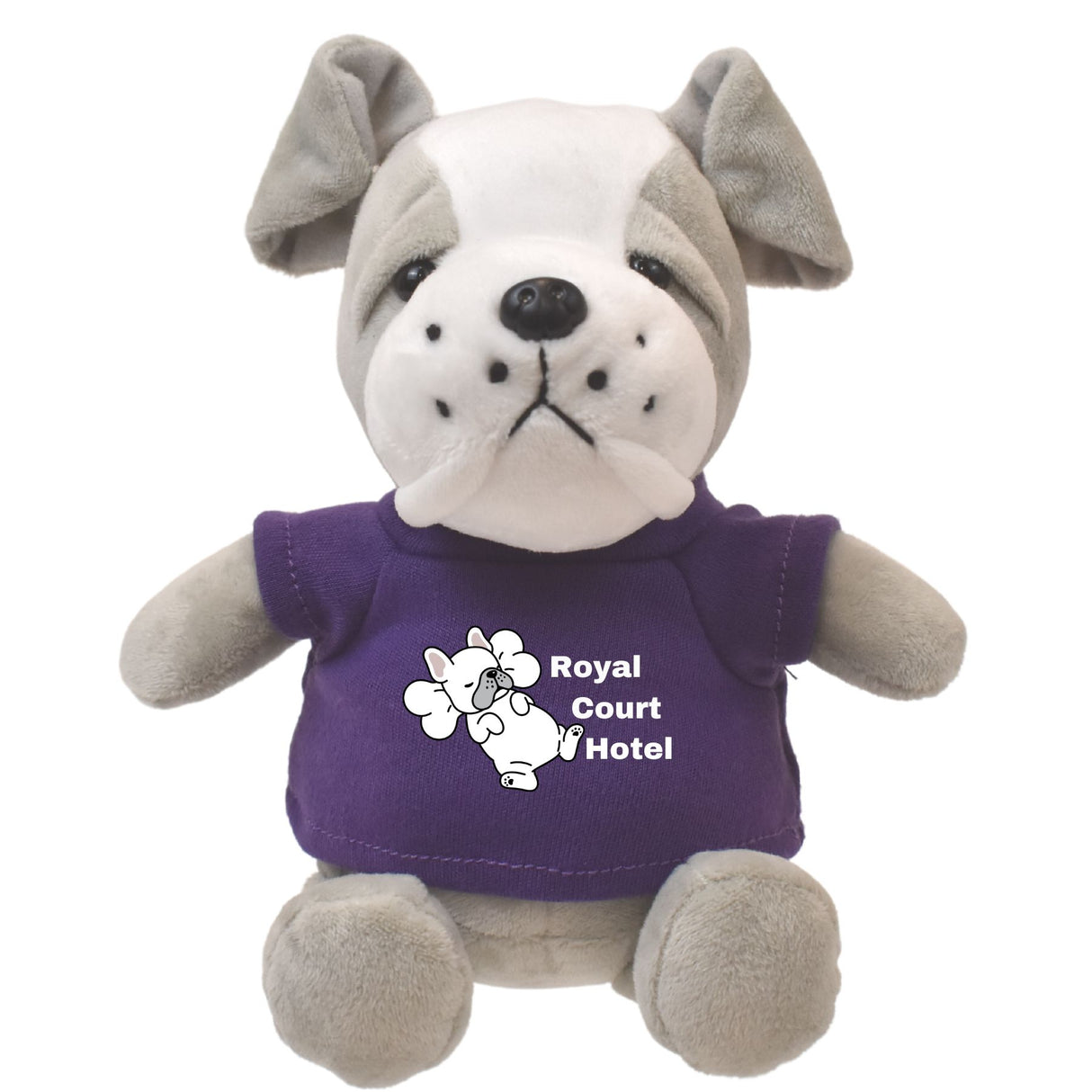 6" Mini Me Gray Brooklyn Bulldog w/T-Shirt