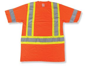 Orange Reflective Cotton T-Shirt