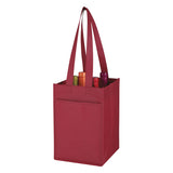 Non-woven 4 Bottle Wine Tote Bag