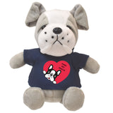 6" Mini Me Gray Brooklyn Bulldog w/T-Shirt